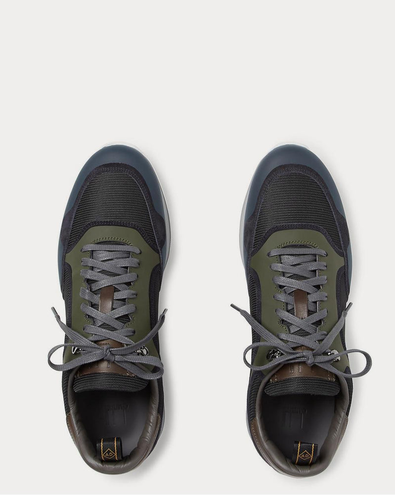 Dunhill Radial Runner Sneakers Leather Brown Green Mesh Italy Men\'s EU 43 US 10 Dunhill Radial Runner Neoprene And Leather Trimmed Suede And  main image 2