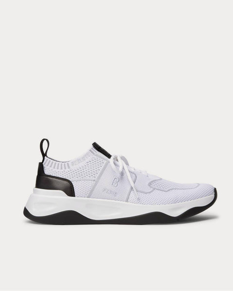 Leather-Trimmed Mesh  White low top sneakers