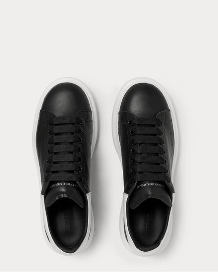 McQueen Exaggerated-Sole Leather  Black low top sneakers - 6