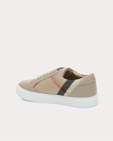 Burberry Salmond leather and cotton Tan Low Top Sneakers - 3