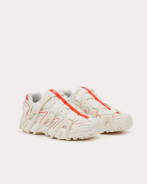 S-Prototype-Cr White / Orange Slip On Sneakers