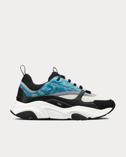 Dior B22 Blue Reflective Low Top Sneakers - 1