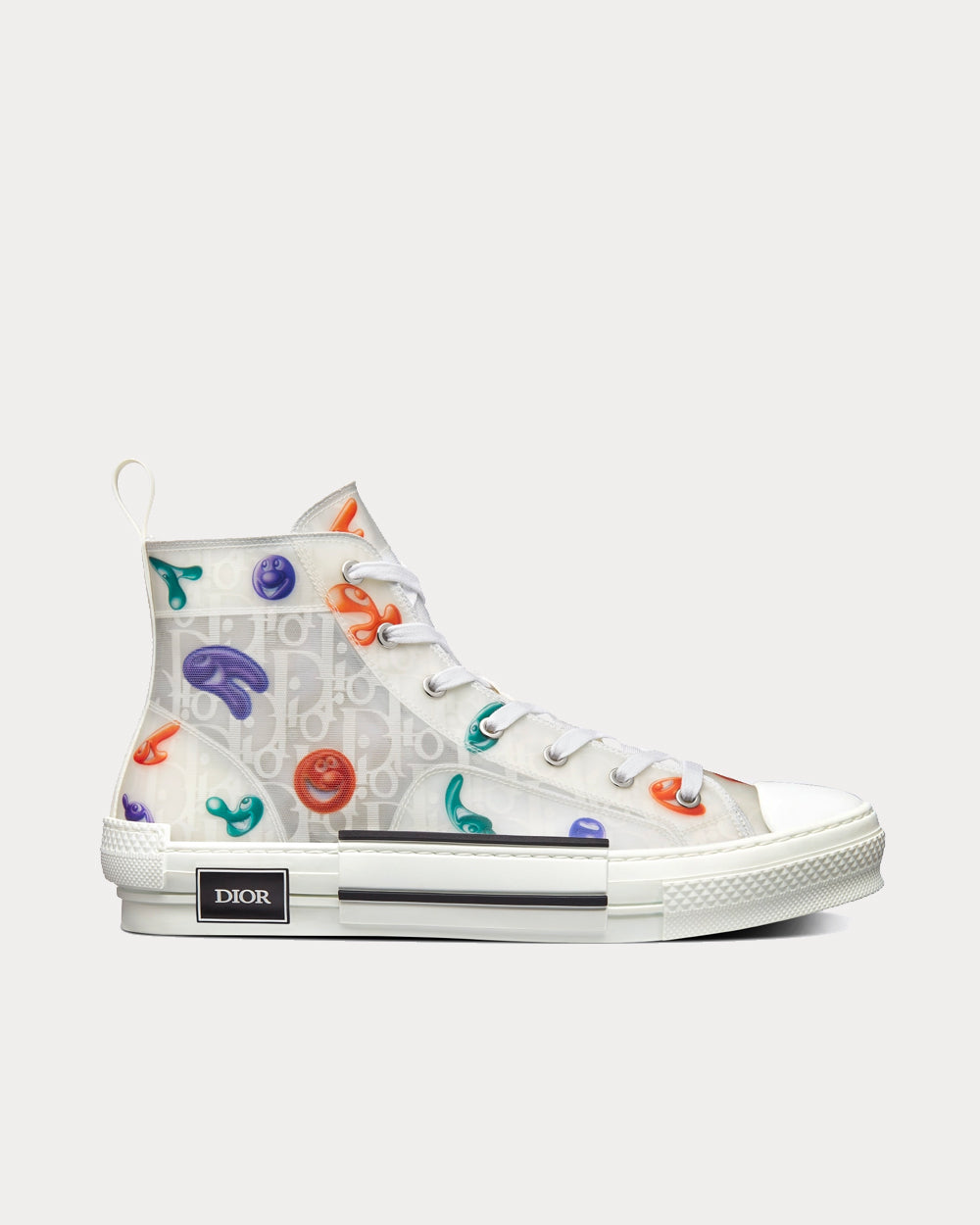 Dior x Kenny Scharf B23 White Dior Oblique Canvas with Multicolor Motif