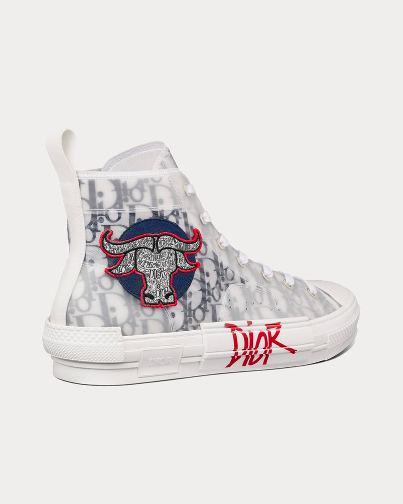 Dior x Stussy Men's B23 SHAWN Ox Head Embroidery Patch White High