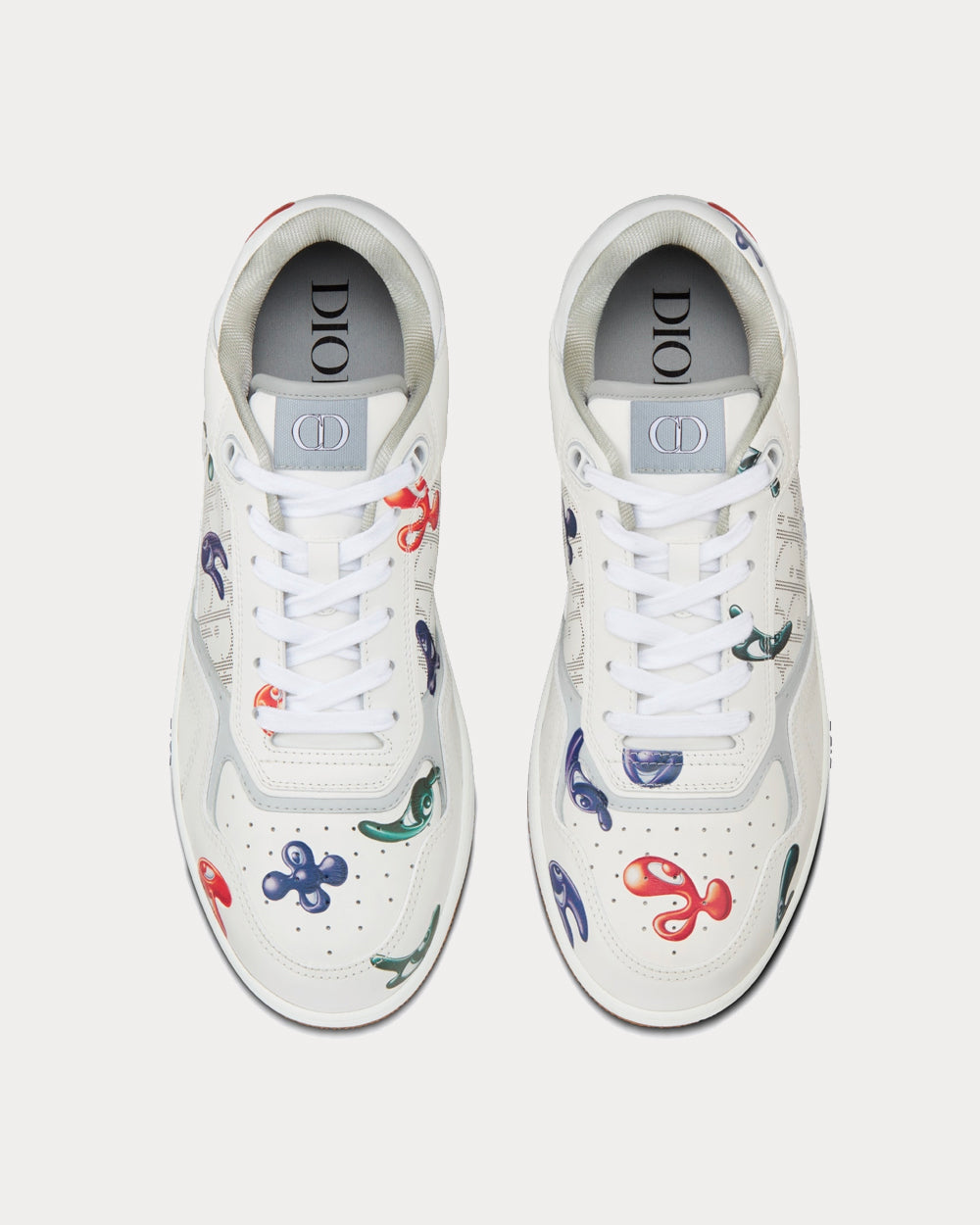 Dior x Kenny Scharf - B27 White Smooth Calfskin with Printed Motif Low Top Sneakers