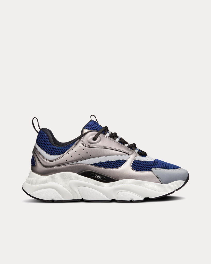 Dior B22 Blue Technical Mesh and Silver-Tone Smooth Calfskin Low Top  Sneakers - Sneak in Peace