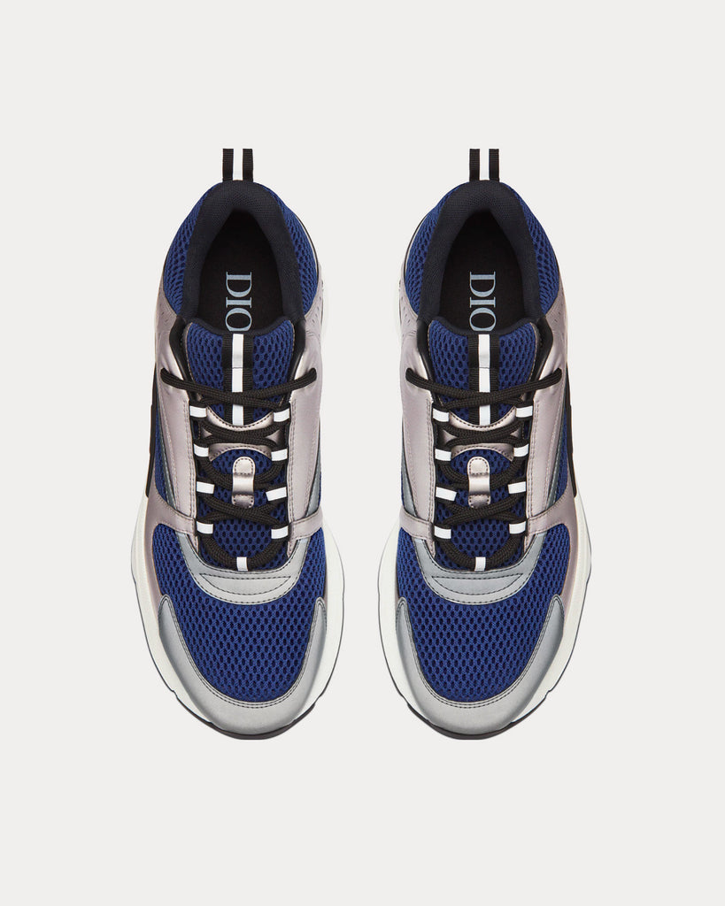 Dior B22 Blue Technical Mesh and Silver-Tone Smooth Calfskin Low Top  Sneakers - Sneak in Peace