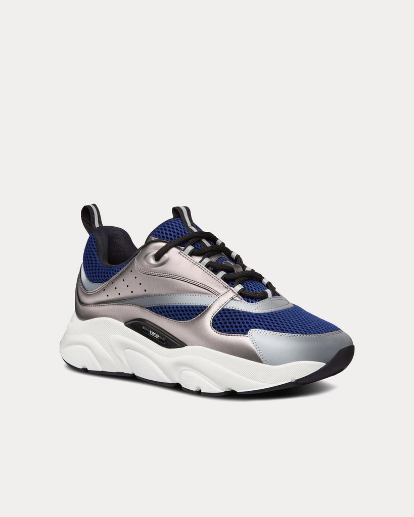 DIOR B22 SNEAKERS  dior blue and white technical mesh with grey