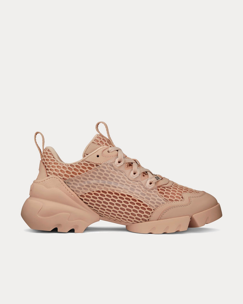 Dior D-Connect Nude Mesh Low Top Sneakers - 1