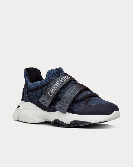 Christian Dior / D-WANDER/ローカットスニーカー/38/ブルー Dior Women's D-Wander Denim Blue Camouflage Technical Fabric Low