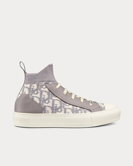 Dior Walk'N'Dior Gray Dior Oblique Technical Mesh Low Top Sneakers - 1