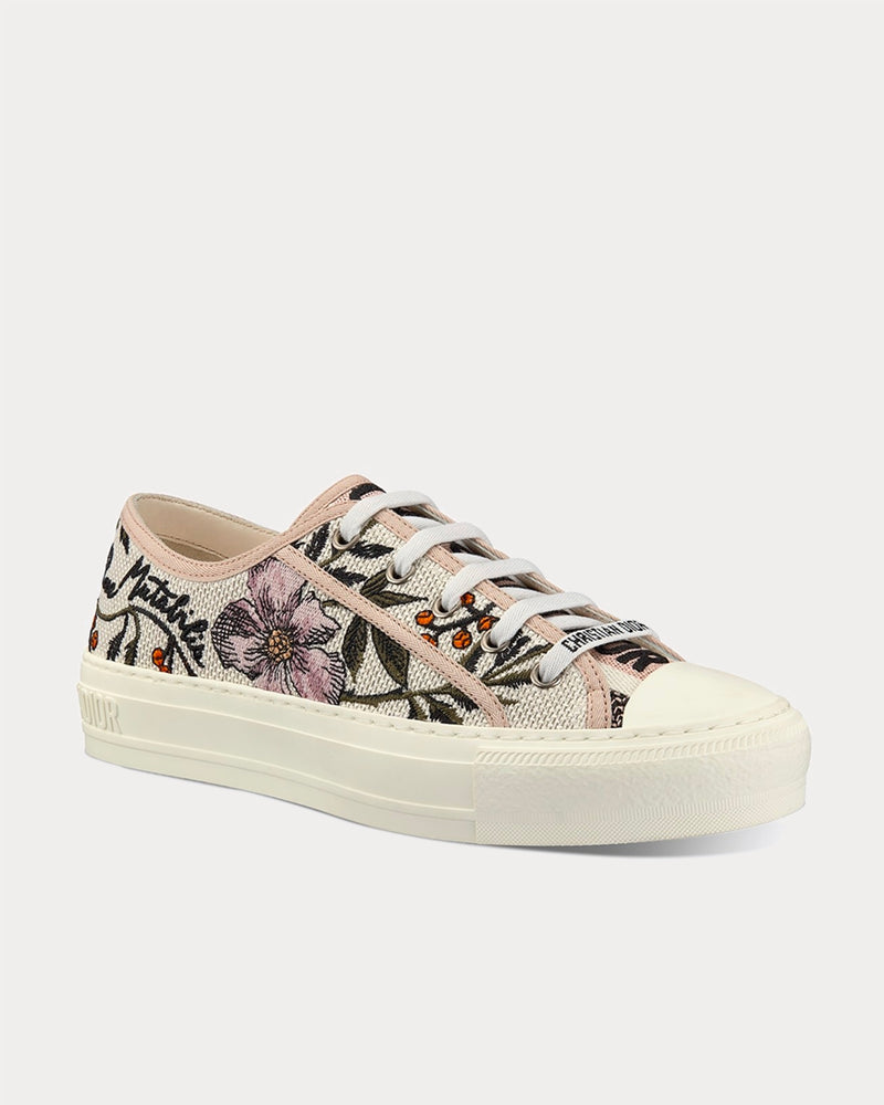 Dior Walk'n'Dior Rosa Mutabilis Embroidery Low Top Sneakers - 2