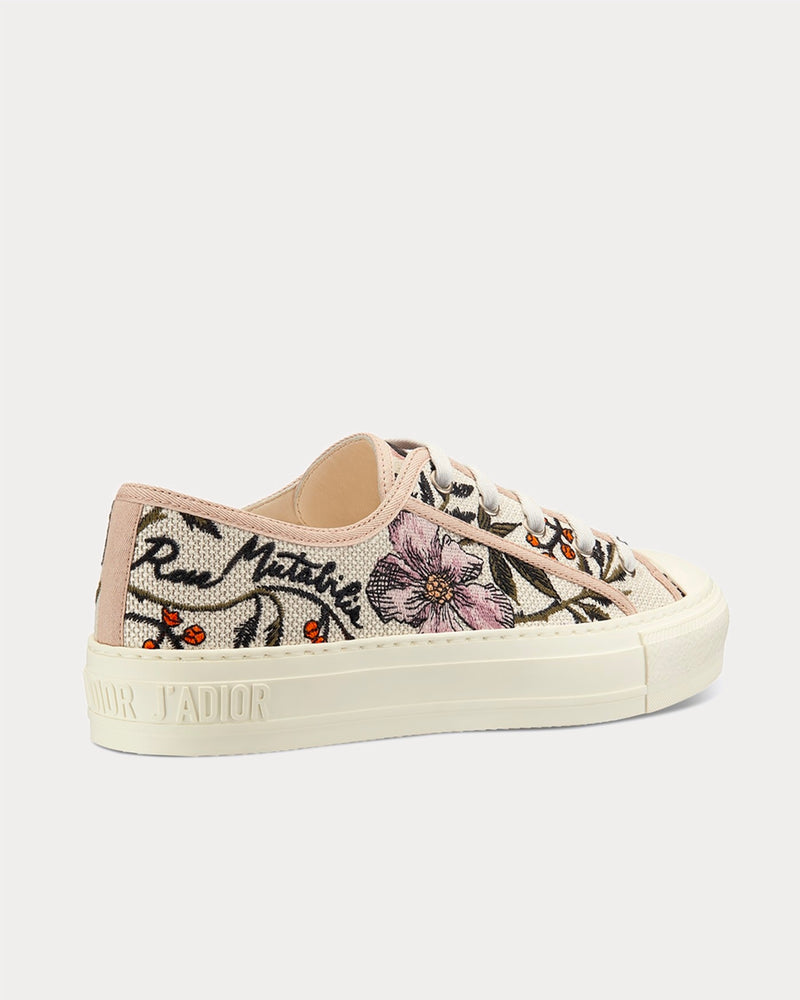 Dior Walk'n'Dior Rosa Mutabilis Embroidery Low Top Sneakers - 3