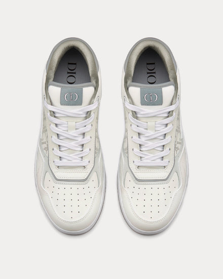 Dior B27 White and Gray Smooth Calfskin with White Dior Oblique Galaxy Leather Low Top Sneakers - 2