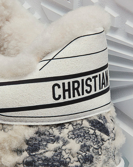 Dior Women's Addict Blue Toile de Jouy Embroidered Natural