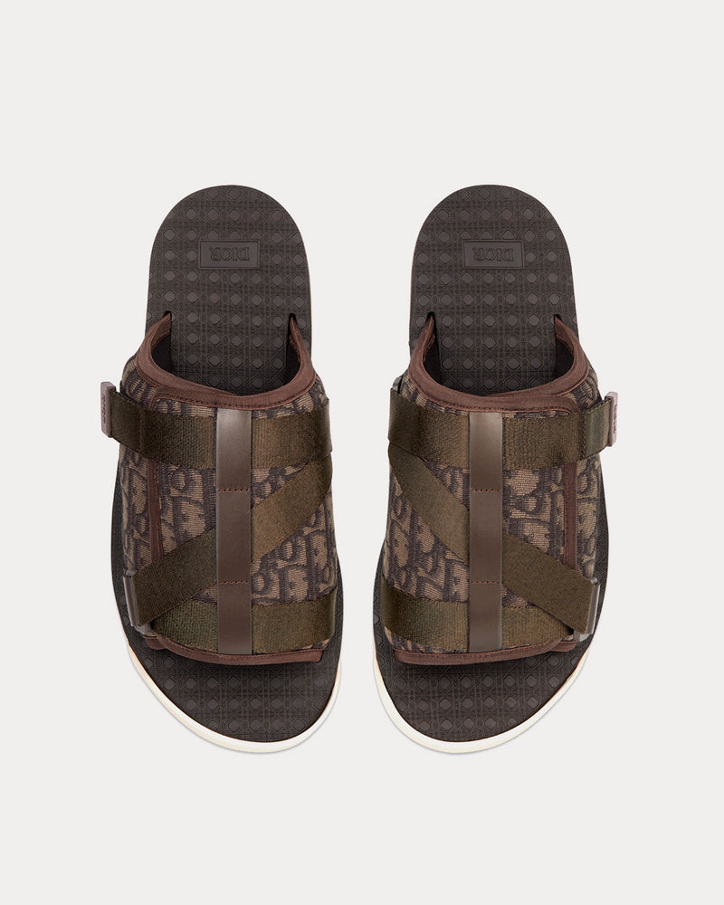 Dior Alpha Sandal Ebony Dior Oblique Jacquard Slip Ons - 2