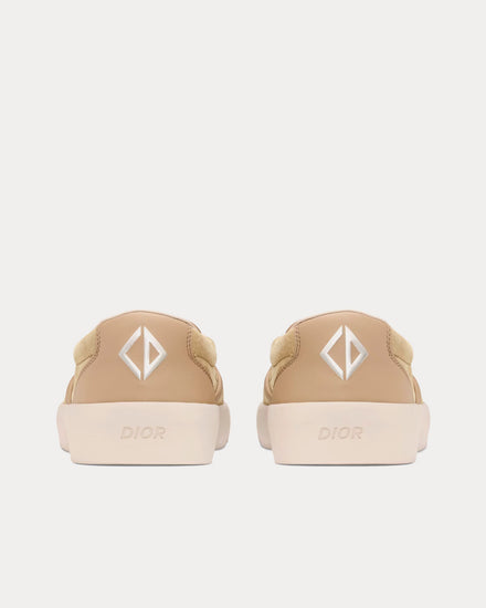 Dior B101 Beige Suede and Smooth Calfskin Slip On Sneakers - 4