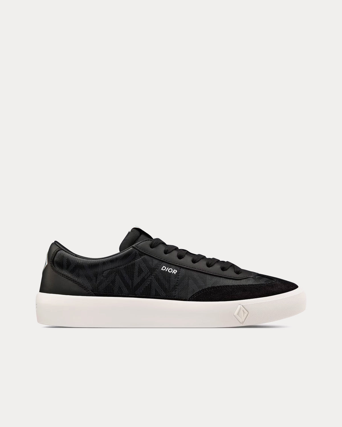 Dior Men's B101 Black CD Diamond Canvas, Smooth Calfskin and