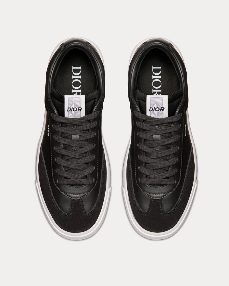 DIOR B101 BLACK BLACK WHITE GLAY　サイズ:45 Dior Men's B101 Black Smooth Calfskin and Nubuck Low Top Sneakers
