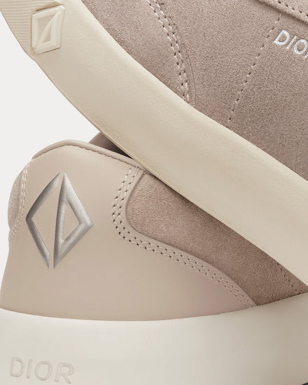Dior B101 Greige Nubuck Calfskin Low Top Sneakers - 5