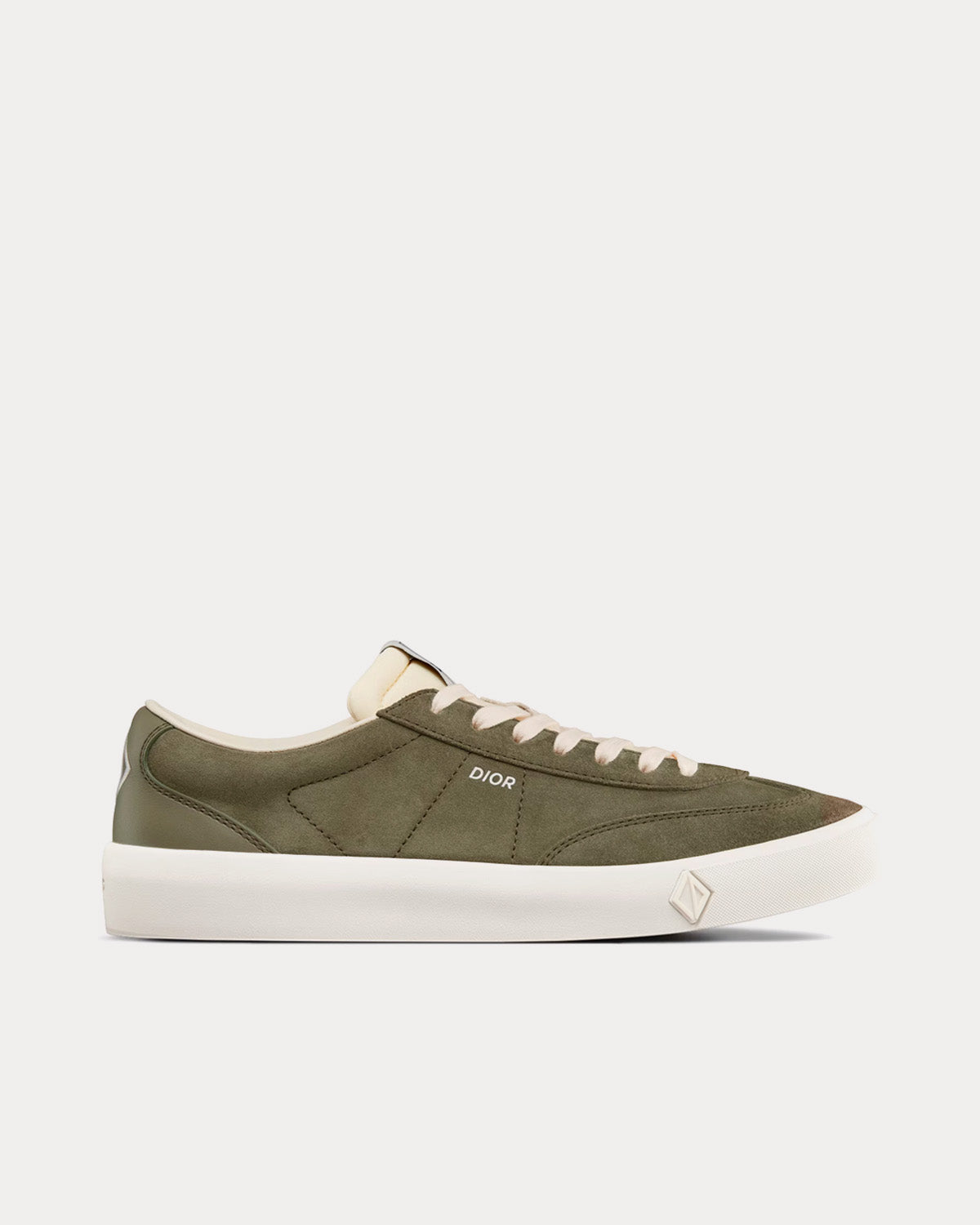 Dior Men's B101 Nubuck Calfskin Khaki Low Top Sneakers