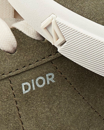 Dior B101 Nubuck Calfskin Khaki Low Top Sneakers - 5