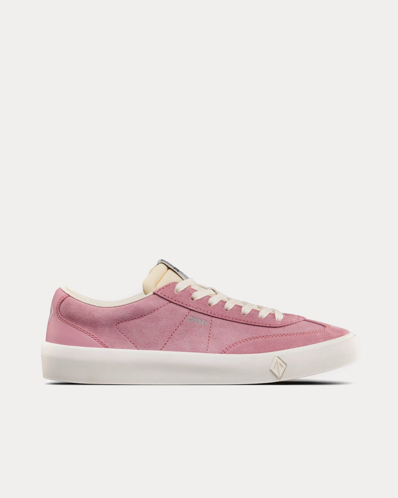 Dior Men's B101 Nubuck Calfskin Pink Low Top Sneakers