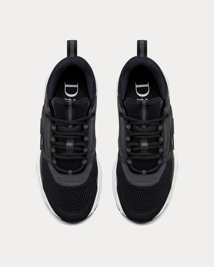 Dior B22 Technical Mesh & Calfskin Black / White Low Top Sneakers - 2