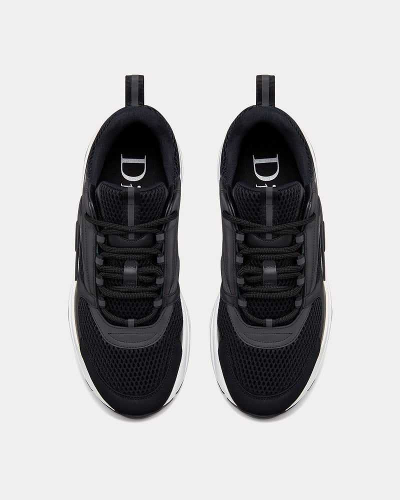 Dior B22 Technical Mesh & Calfskin Black / White Low Top Sneakers - 2