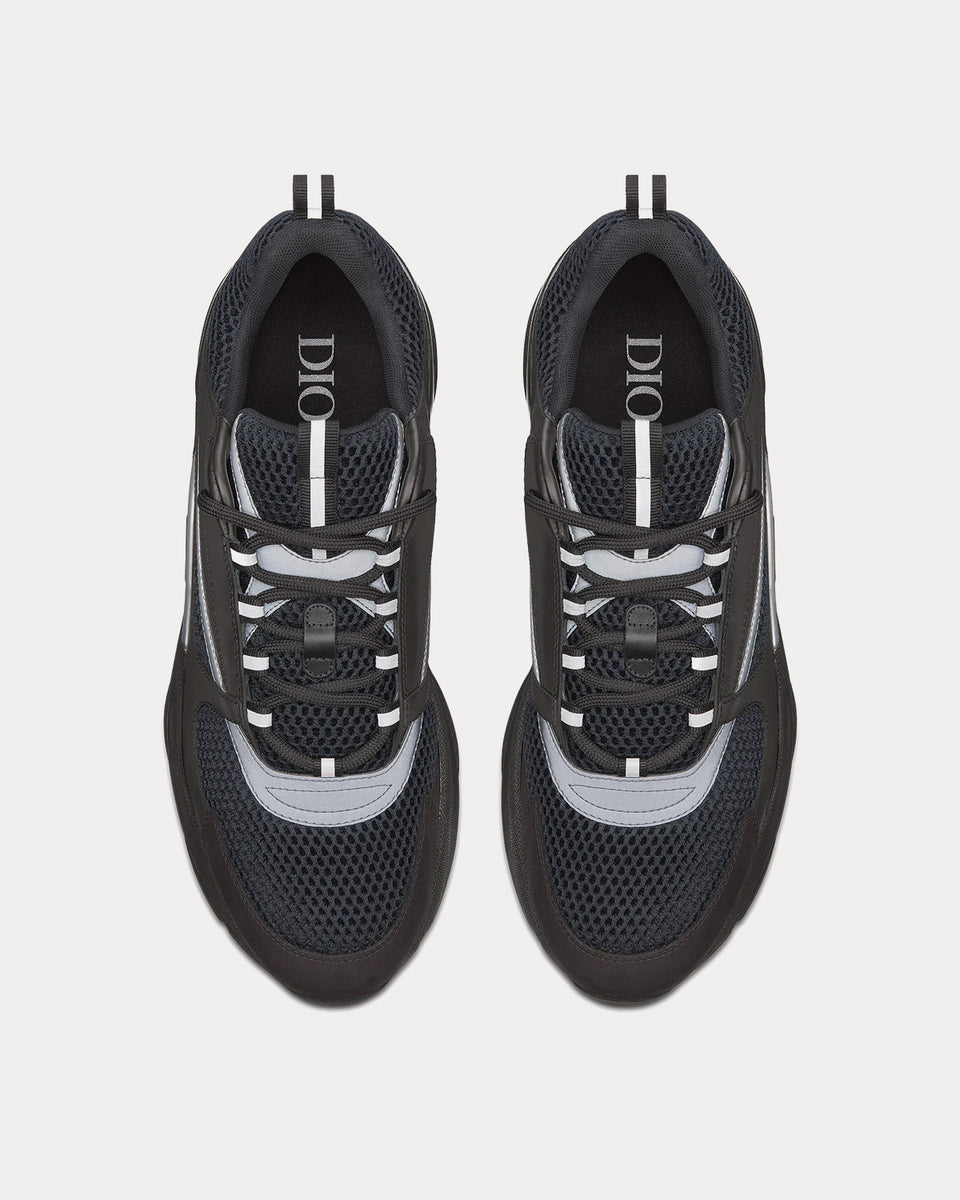 Dior B22 Technical Mesh & Smooth Calfskin Black Low Top Sneakers ...