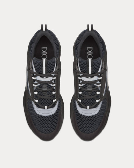 Dior B22 Technical Mesh & Smooth Calfskin Black Low Top Sneakers - 2
