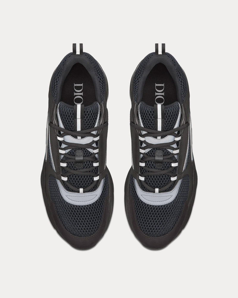 Dior B22 Technical Mesh & Smooth Calfskin Black Low Top Sneakers - 2