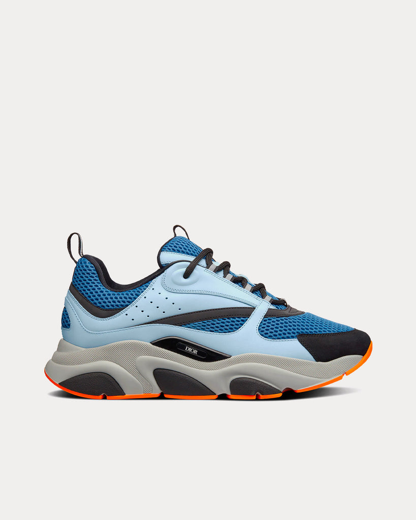 Dior B22 Blue Technical Mesh with Light Blue Smooth Calfskin Low Top  Sneakers - Sneak in Peace