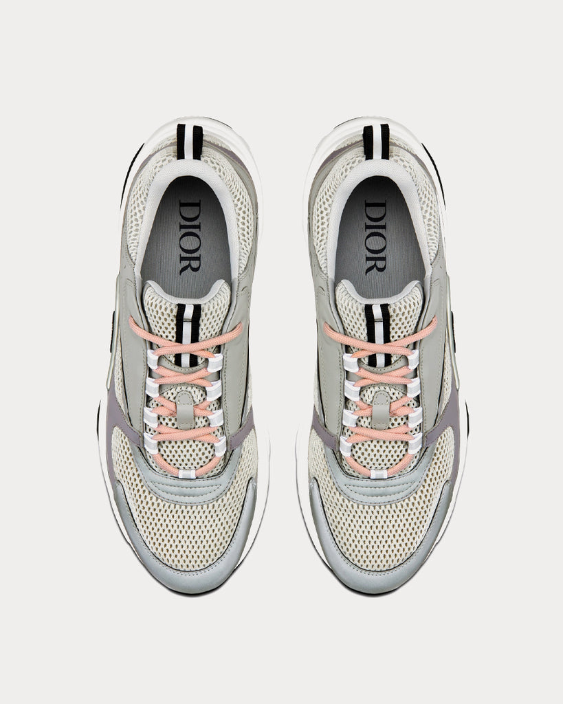 Dior B22 Gray Technical Mesh and Smooth Calfskinn Low Top Sneakers - Sneak  in Peace