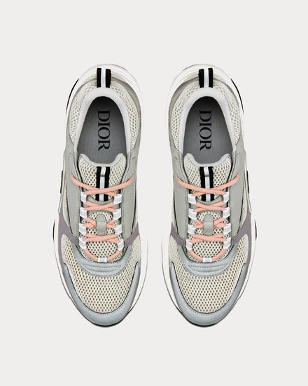 Dior B22 Gray Technical Mesh and Smooth Calfskinn Low Top Sneakers - 2