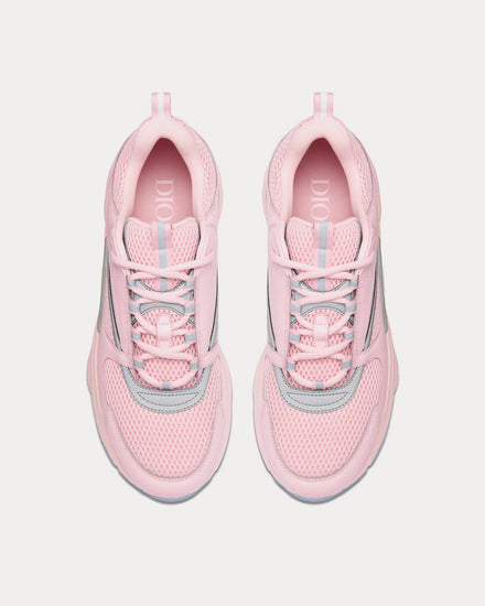 Dior B22 Pink Technical Mesh and Smooth Calfskin Low Top Sneakers - 2