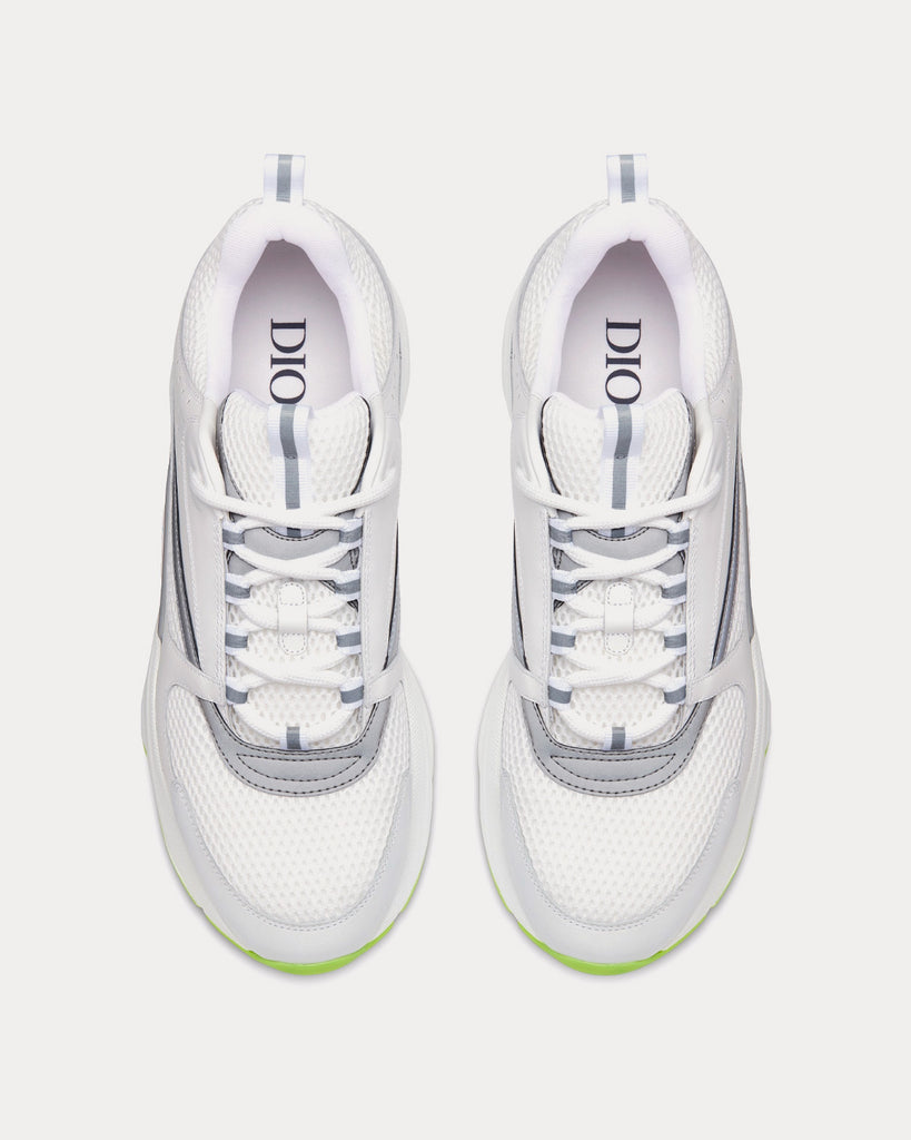 Dior B22 White and Yellow Technical Mesh with Beige and White Smooth  Calfskin Low Top Sneakers - Sneak in Peace