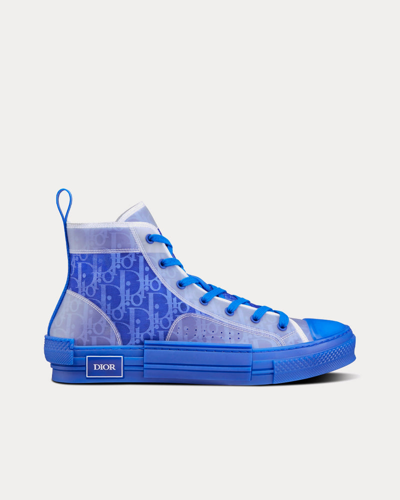 Blue Dior Dior Men's B23 Blue Dior Oblique Canvas High Top