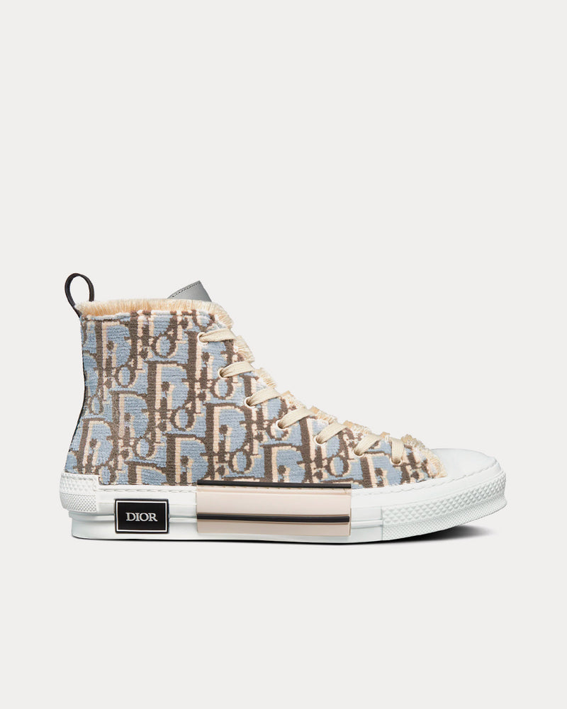 【DIOR】B23 HIGH TOP SNEAKERS Dior Men's B23 Black Maxi Dior Oblique Jacquard High Top
