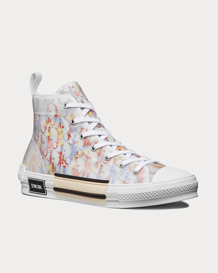 Dior B23 Multicolor Dior Oblique Canvas High Top Sneakers - 2