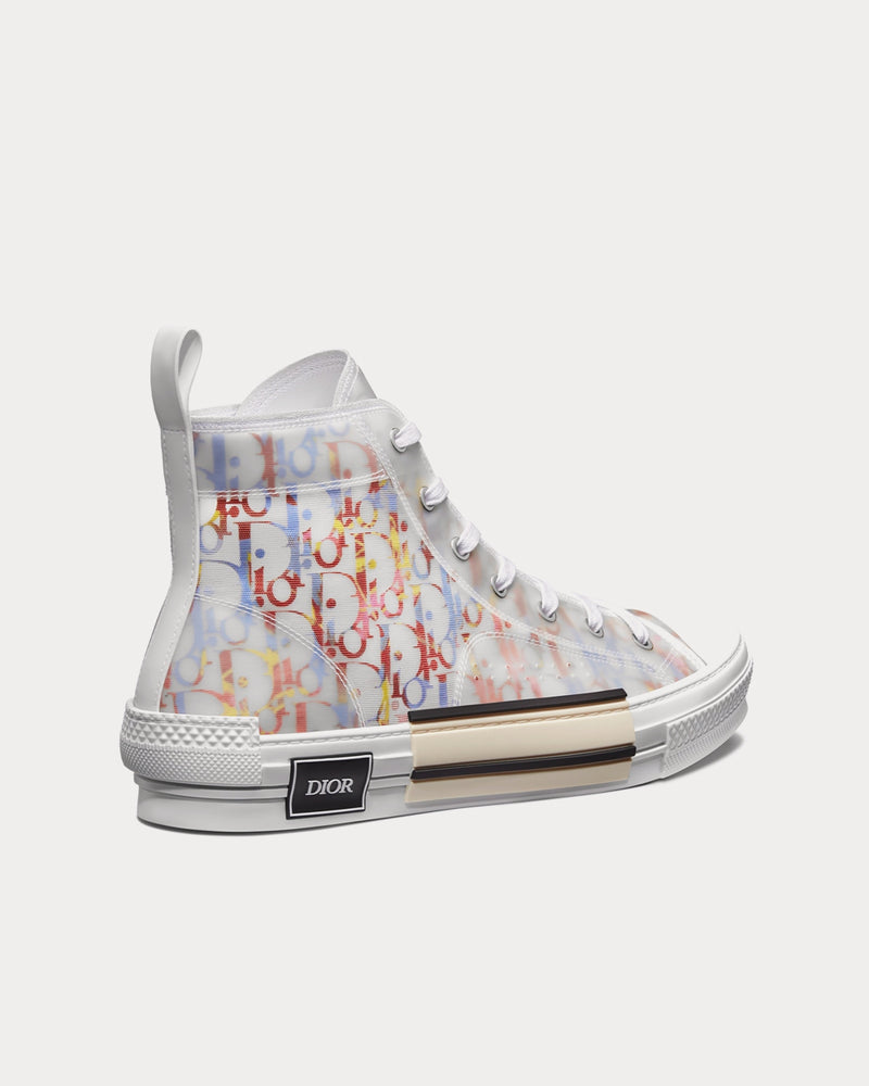 Dior B23 Multicolor Dior Oblique Canvas High Top Sneakers - 4
