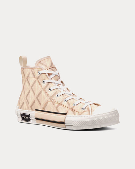 Dior B23 Natural CD Diamond Canvas High Top Sneakers - 3
