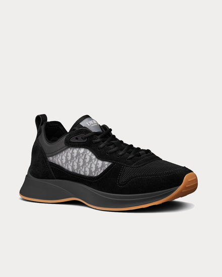 Dior B25 Runnner Black Dior Oblique Canvas and Suede Low Top Sneakers - 2
