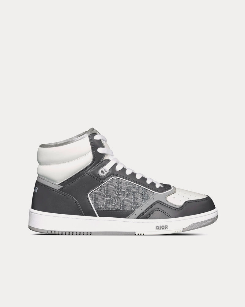 Dior Men's B27 Anthracite Gray and White Smooth Calfskin