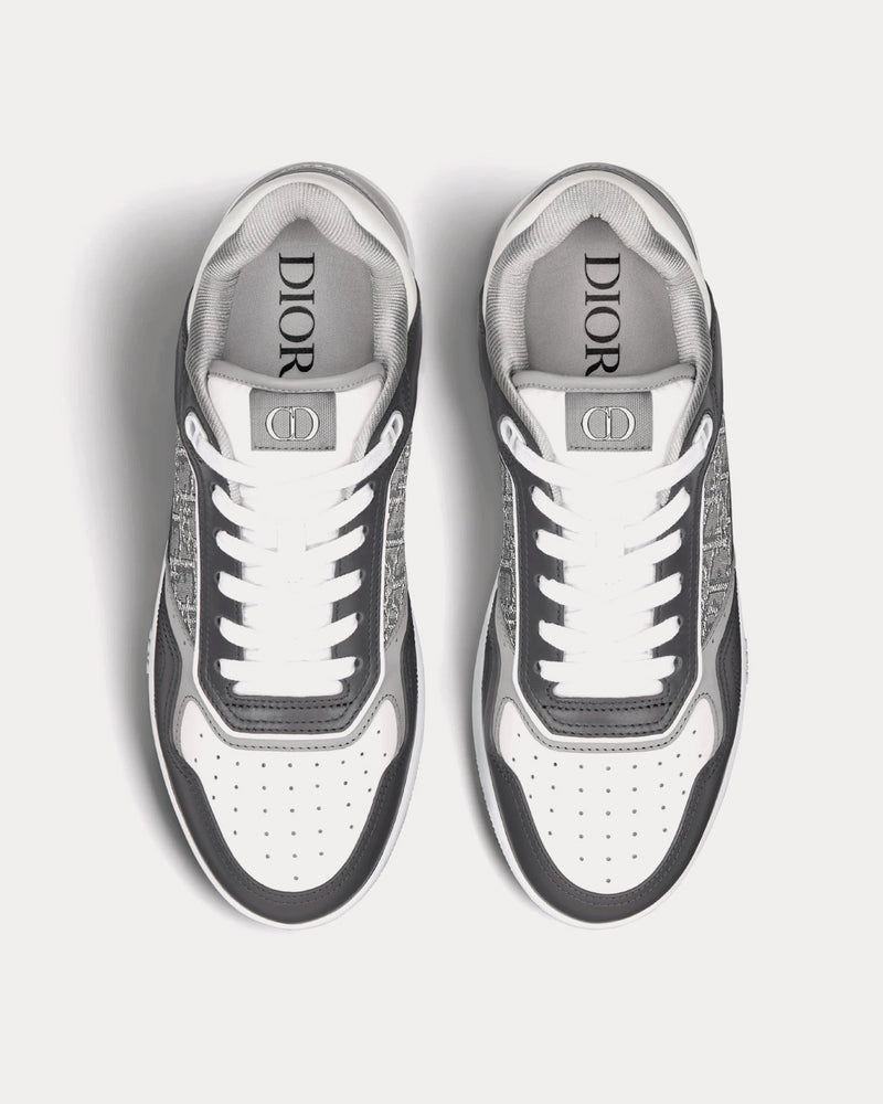 Dior Men's B27 Anthracite Gray and White Smooth Calfskin