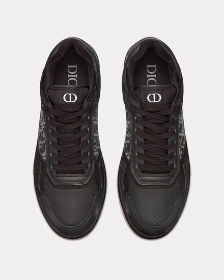 Dior B27 Black Dior Oblique Galaxy Leather with Smooth Calfskin and Suede Low Top Sneakers - 2