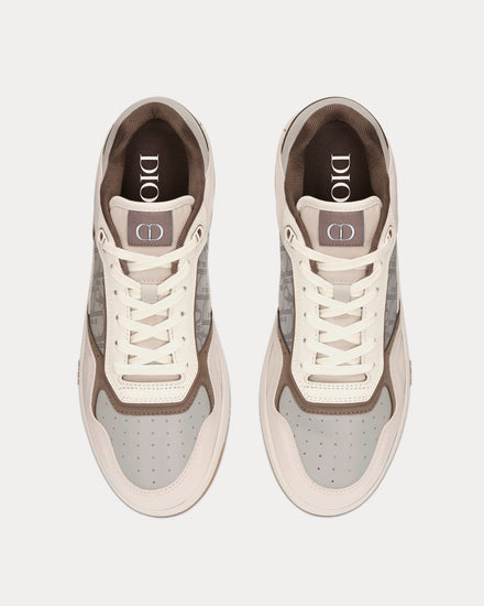 Dior B27 Cream & Greige Smooth Calfskin with 'Christian Dior 1947' Low Top Sneakers - 2