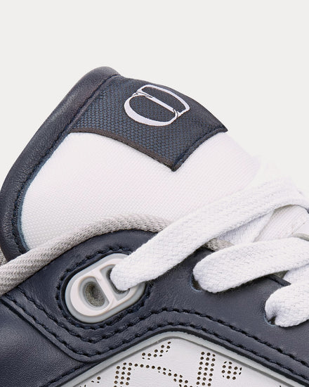 Dior B27 Smooth Calfskin with Dior Oblique Jacquard Deep Blue / White Low Top Sneakers - 5