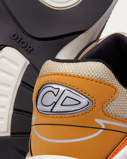 Dior Men's B30 Cream Mesh with Orange and Brown Technical