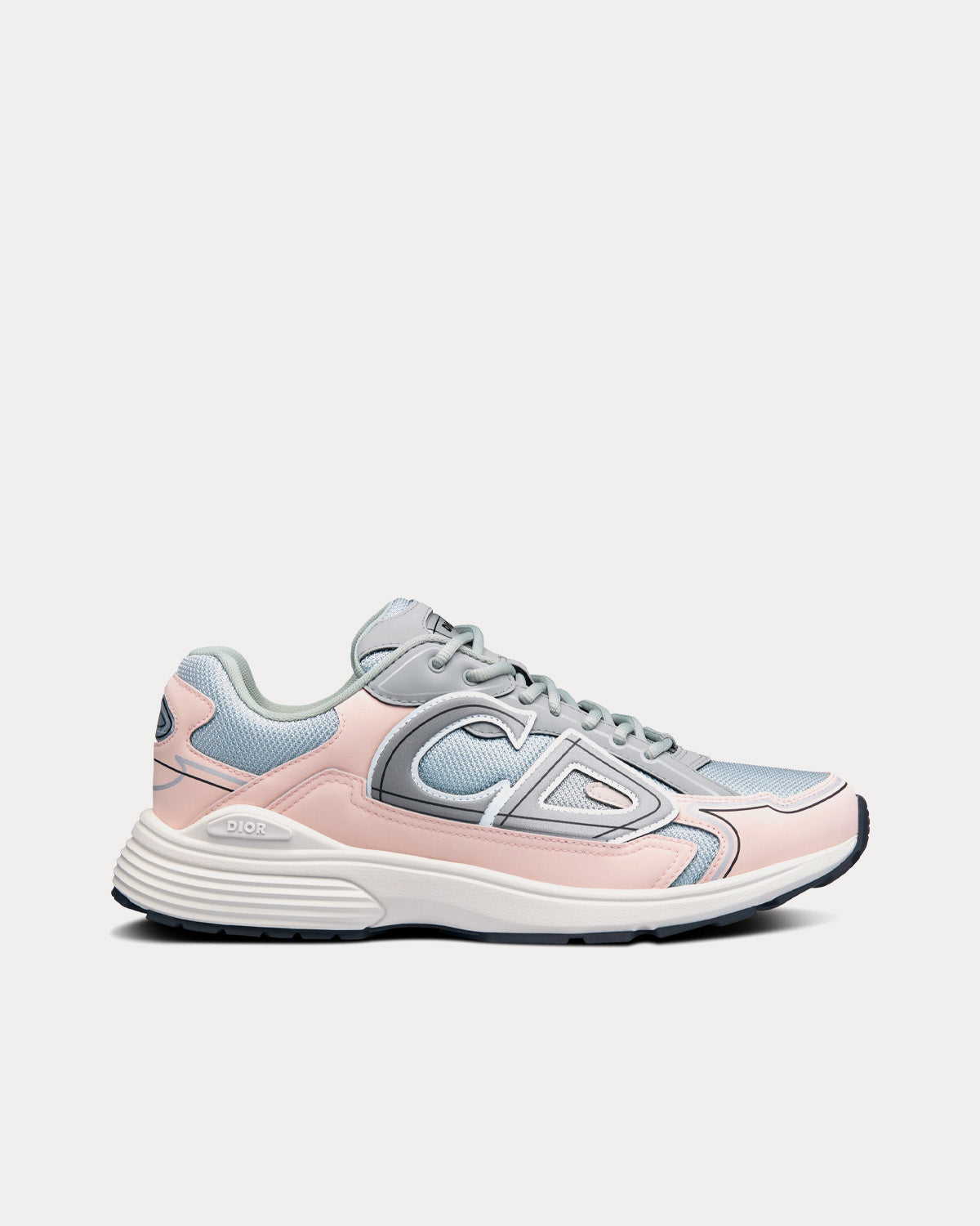 Dior Men\'s Athletic Shoes in White, Gray, and Pink Dior Men B22 Sneakers Size US 10 IT 43 White Pink Silver  main image 2